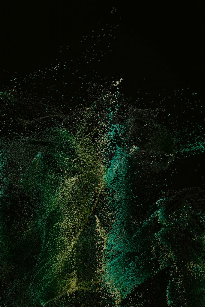 pretty blue and green lights